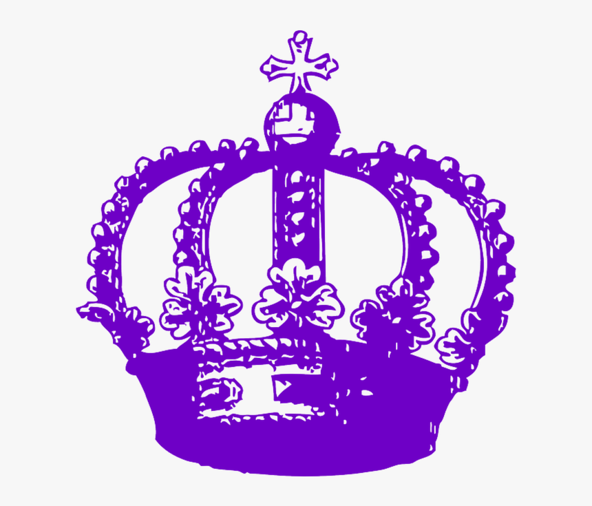 Crown, Royal, Purple, Luxury, King, Queen, Symbol - Transparent Background Black Crown Clipart, HD Png Download, Free Download
