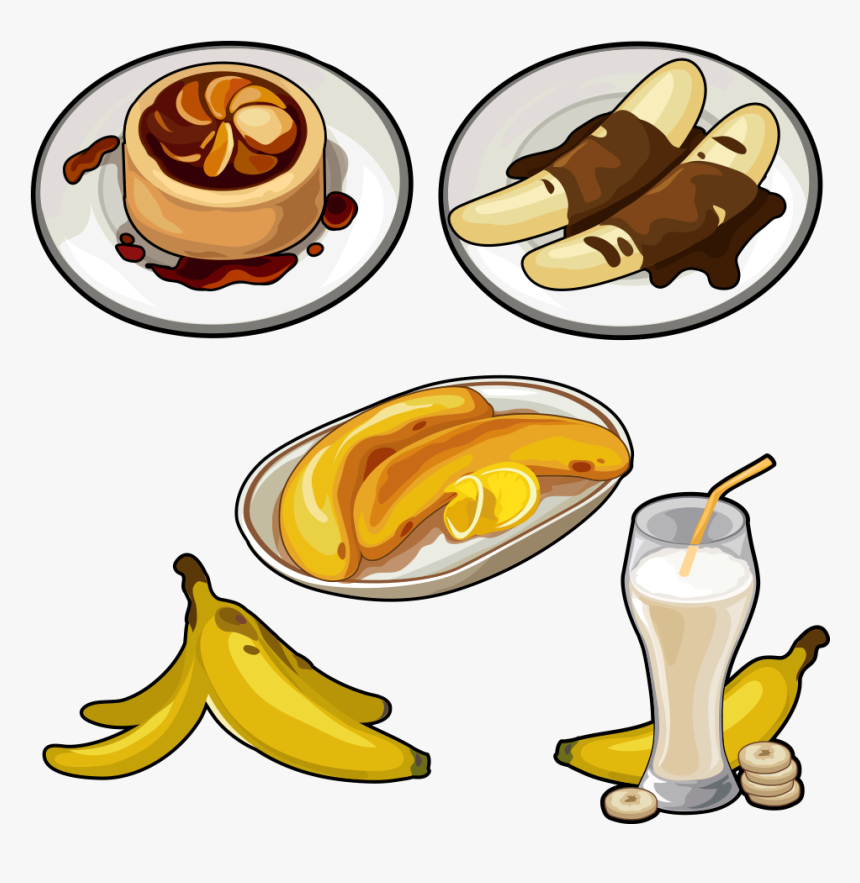 Juice Pisang Goreng Banana Cake Banana Pudding - Pisang Goreng Cartoon, HD Png Download, Free Download