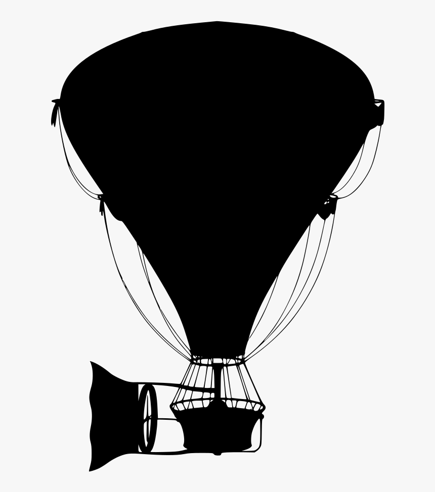 Airship Silhouette Png, Transparent Png, Free Download