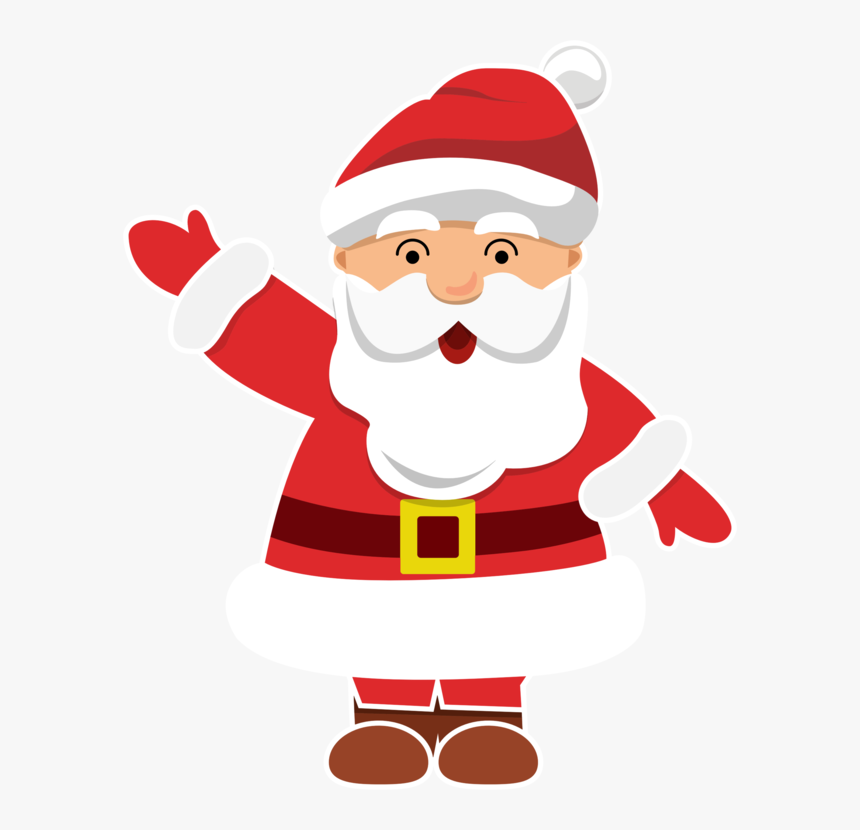 Christmas Ornament Santa Claus Christmas Day H&m - Santa Waving Clip Art, HD Png Download, Free Download