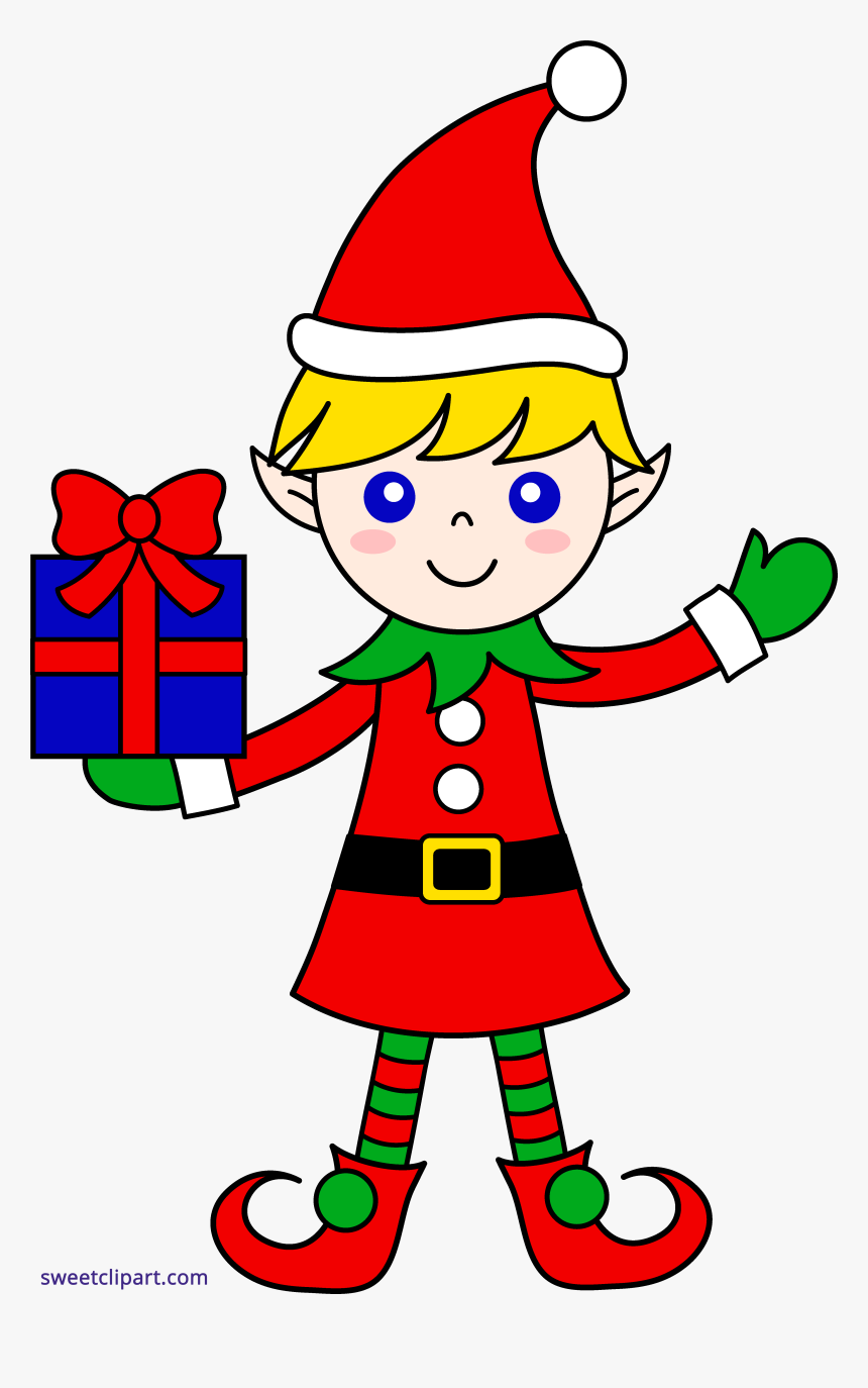 Elf Sweet Clip Art - Elf With Presents Clipart, HD Png Download, Free Download