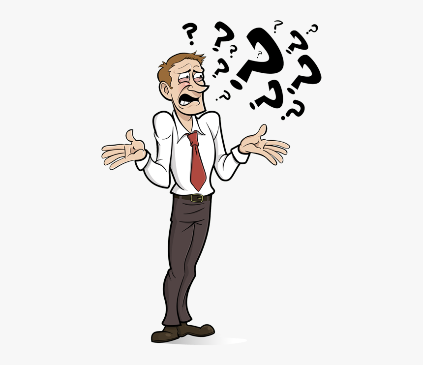 Confused Man Cartoon, HD Png Download, Free Download