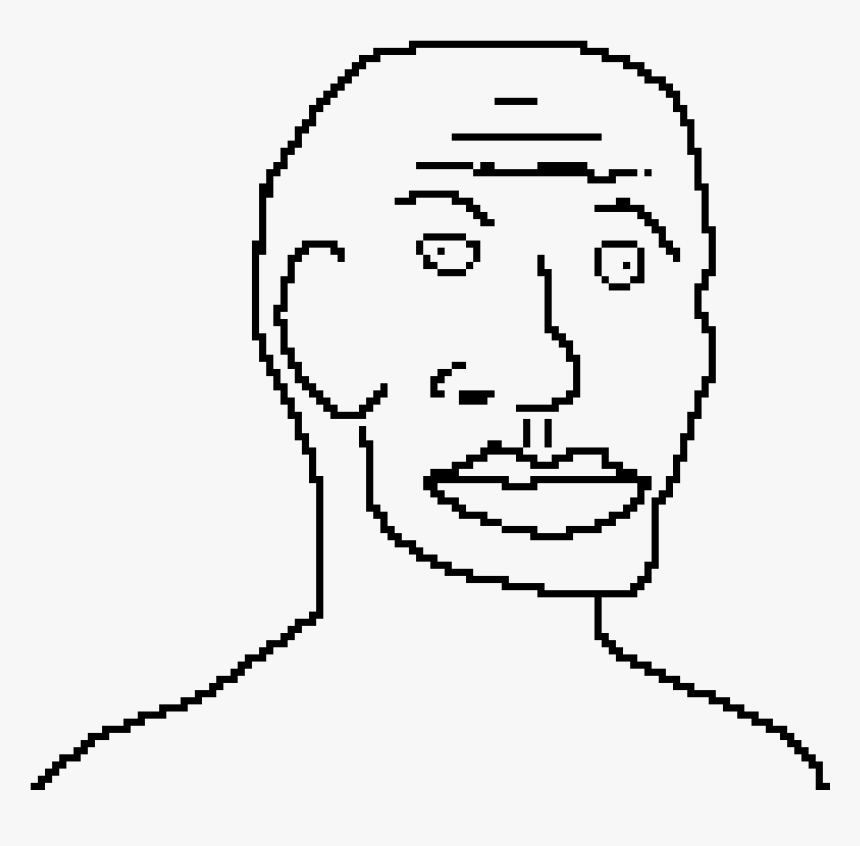 Confused Meme Png Line Art- - Meme Pixel Confused Png, Transparent Png, Free Download