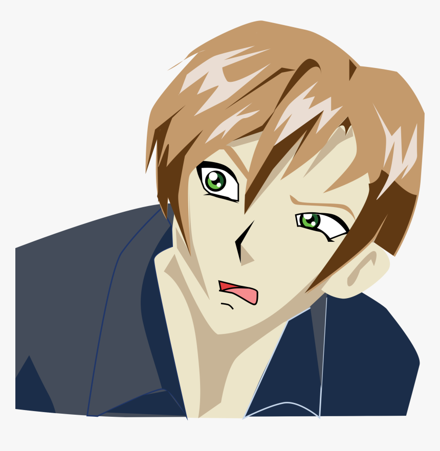 Male Clipart Confused Customer - Confused Anime Boy, HD Png Download, Free Download