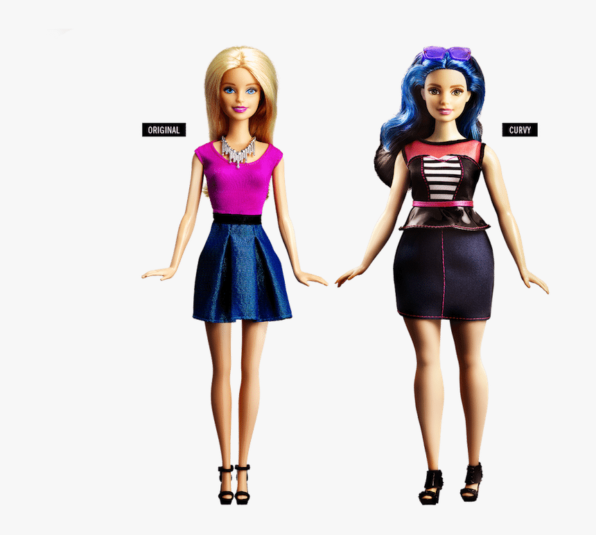 Clip Art Mattel Curvy Barbie With Transparent Background - Today's Barbie Dolls, HD Png Download, Free Download
