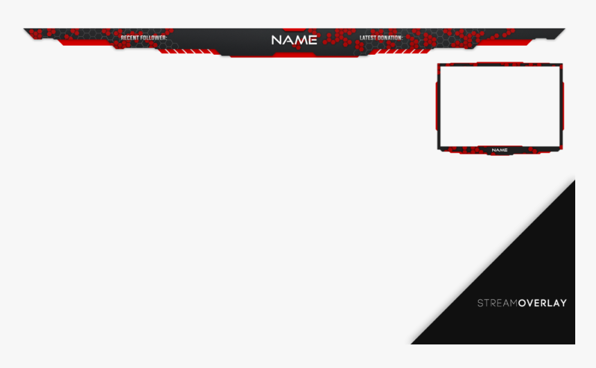 Stream Overlay Png Red , Png Download - Red And Black Stream Overlay Png, Transparent Png, Free Download
