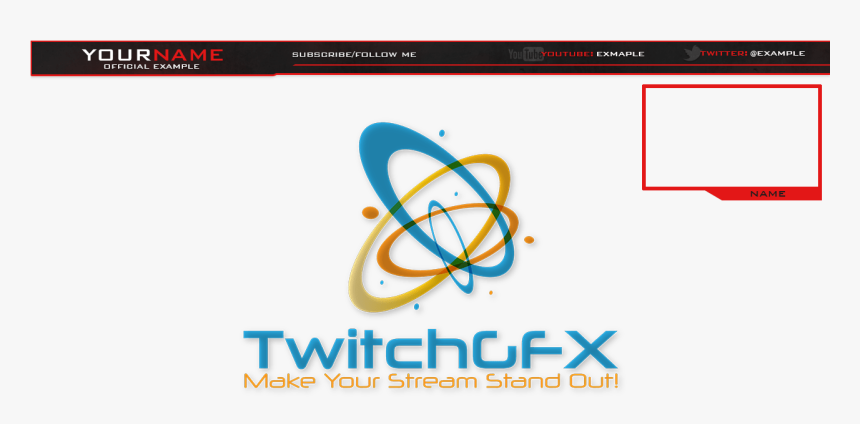 Simple Red Free Twitch Overlay - Twitch Stream Follow Overlay Free, HD Png Download, Free Download