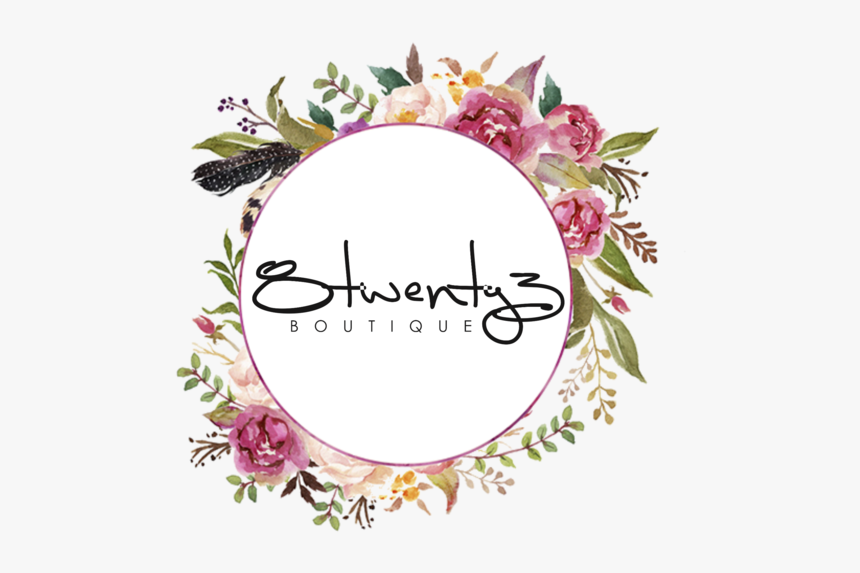 8twenty3 Boutique - Flower Crown Art Logo, HD Png Download, Free Download