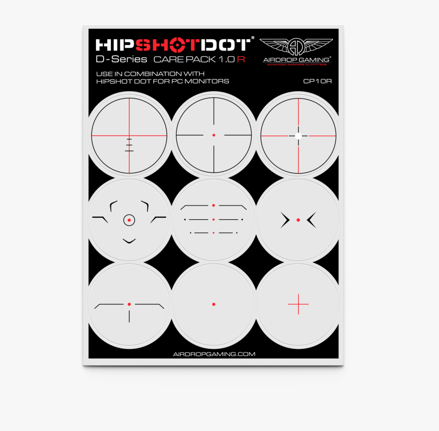 Monitor Crosshair Stickers That Work With Our Red Dot - Hipshotdot Cross Hair, HD Png Download, Free Download