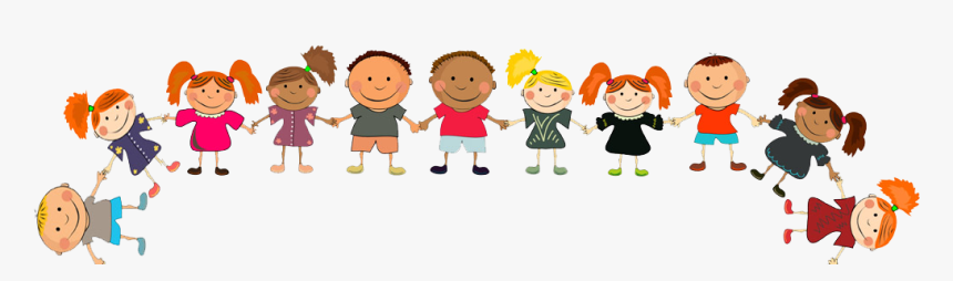 Children Holding Hands Top Border - Kids Holding Hands Clipart Transparent, HD Png Download, Free Download