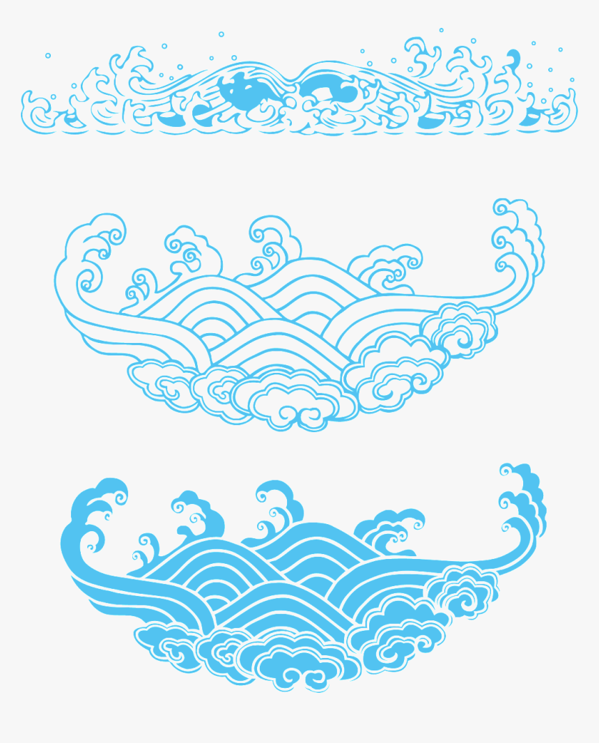 Blue Lace Png Element - Chinese Cloud Png, Transparent Png, Free Download