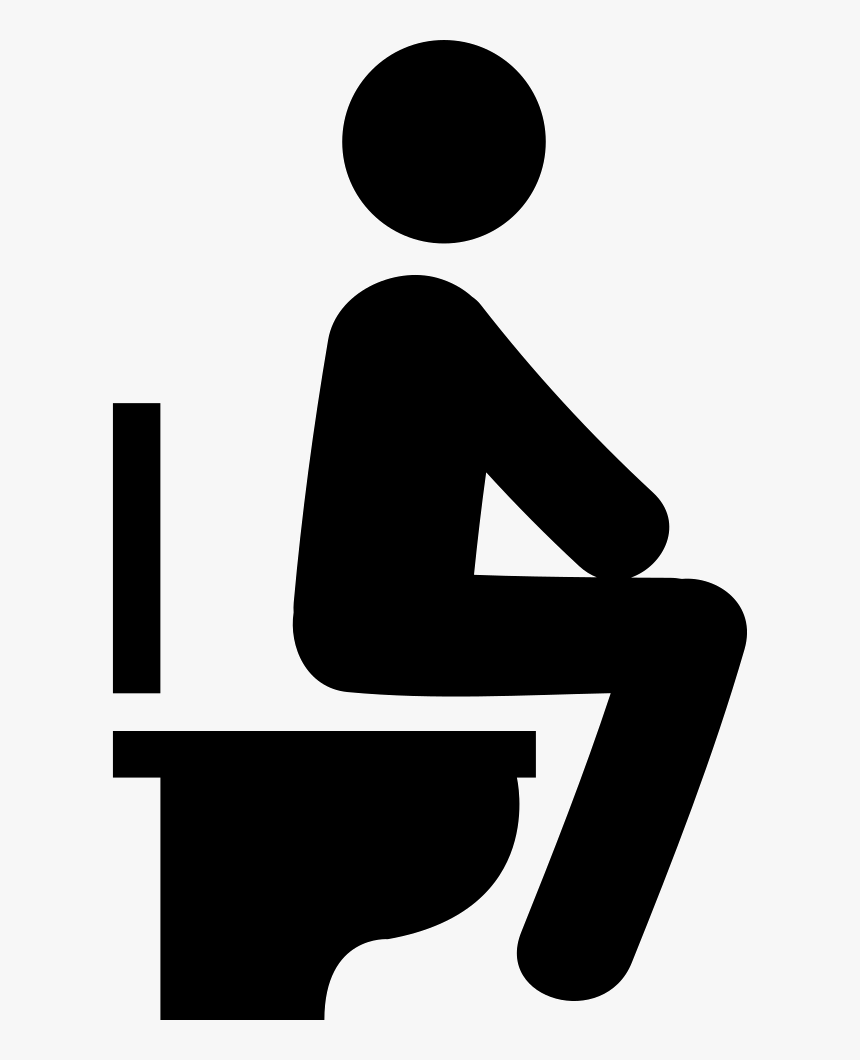 Man Sitting On The Toilet - Toilet Downloading, HD Png Download, Free Download