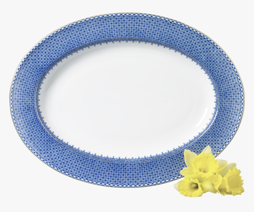 Blue Lace Oval Platter - Mottahedeh Blue Lace Oval Platter, HD Png Download, Free Download