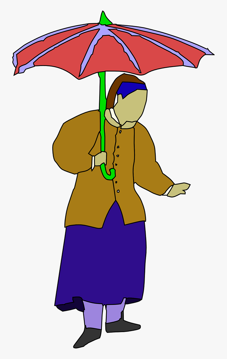 Umbrella Lady Woman Free Picture - Orang Pakai Payung Animasi, HD Png Download, Free Download