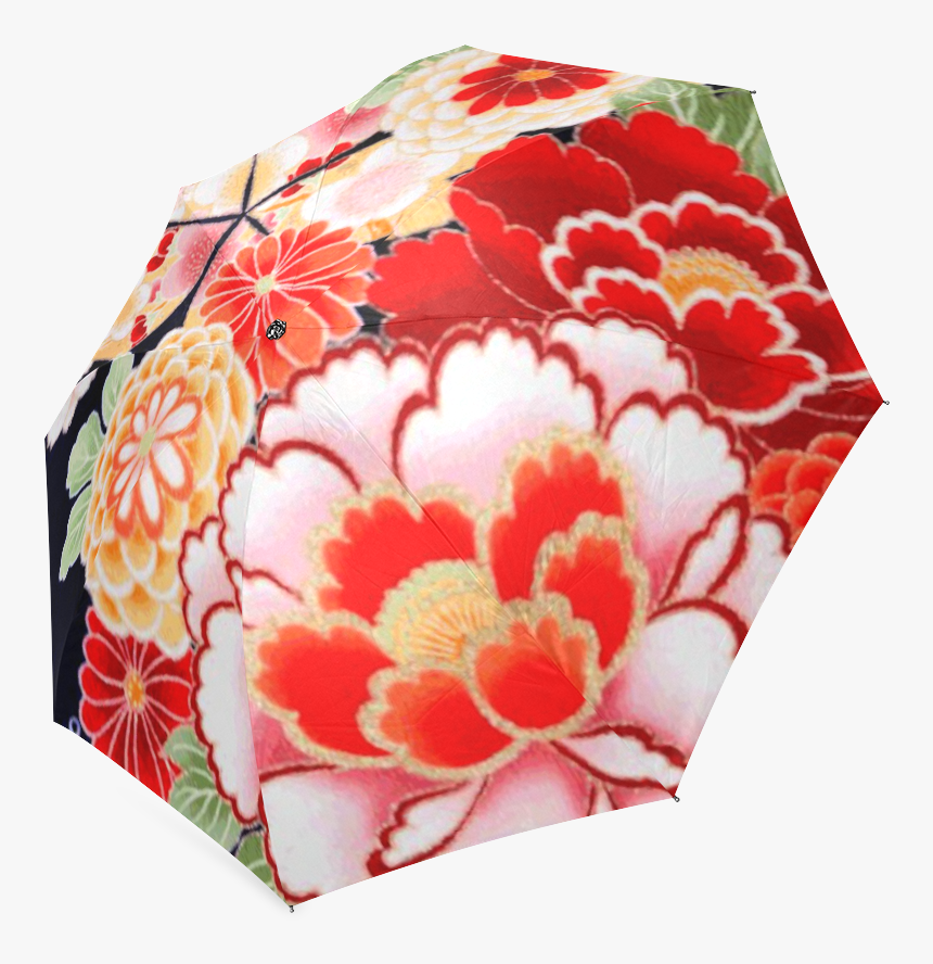 Beautiful Floral Japanese Kimono Pattern Foldable Umbrella - Lampshade, HD Png Download, Free Download