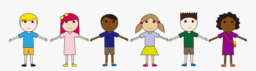 Cartoon Drawing Child Illustration - Drawing Of Children Holding Hands, HD Png Download, Free Download