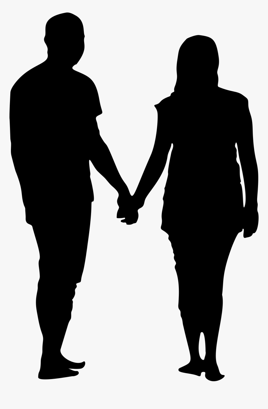 Couple Holding Hands Silhouette Png, Transparent Png, Free Download