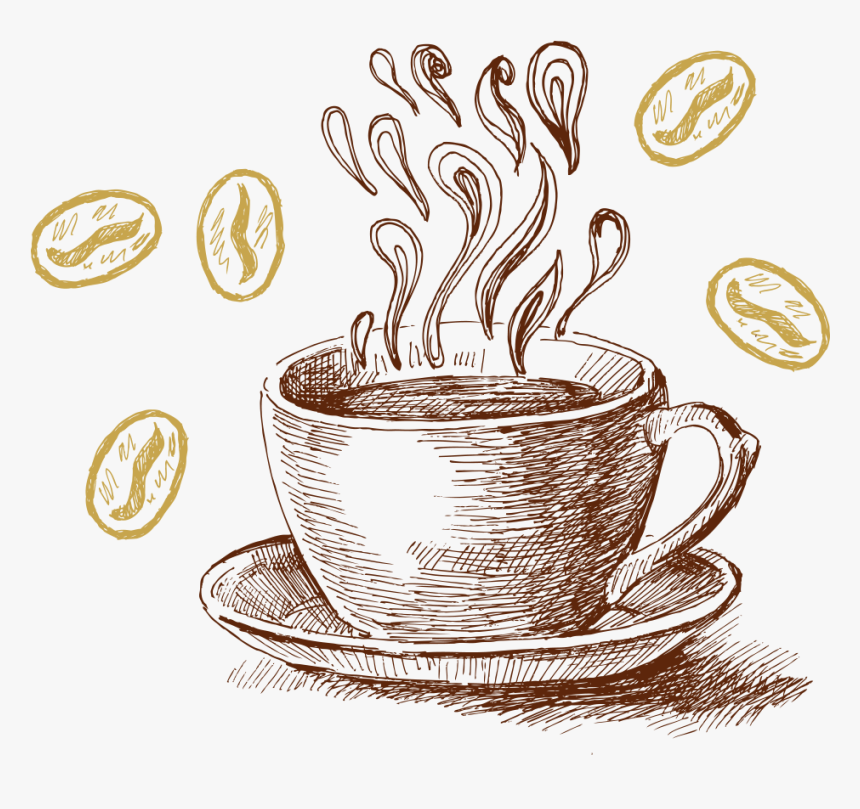 Tea Cup Clipart Chai Latte - Painted Coffee Transparent Background, HD Png Download, Free Download