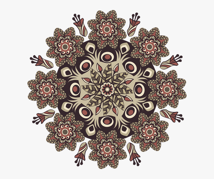 Mandalas Coloreadas De Flores - Illustration Rangoli Design Png, Transparent Png, Free Download