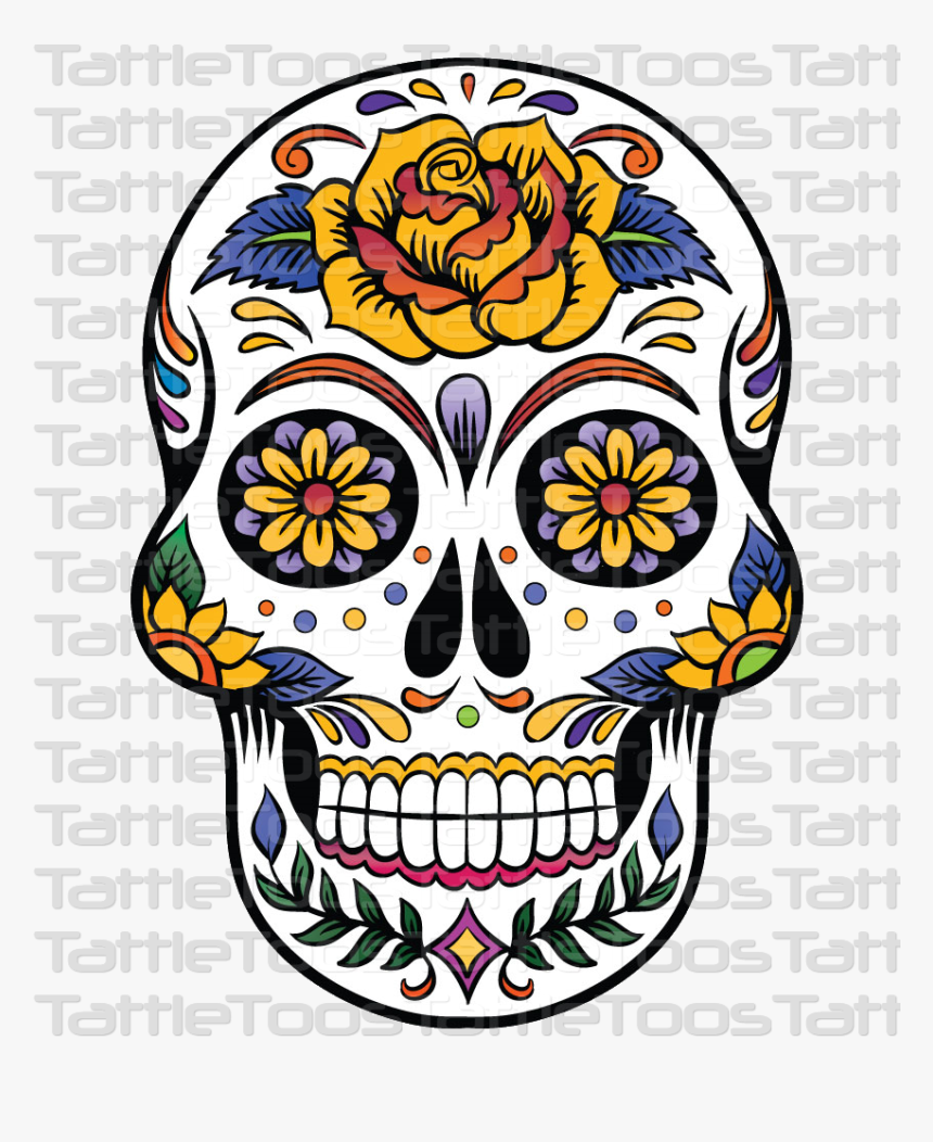 Sugskull 4 Candy Skulls, Sugar Skulls, Mexican Skull - Sugar Skulls Cut Out, HD Png Download, Free Download