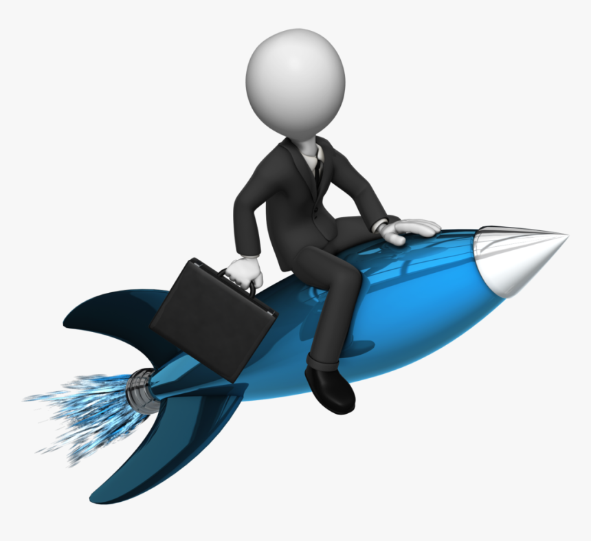 Clipart World Business - Rocket And Man Transparent, HD Png Download, Free Download