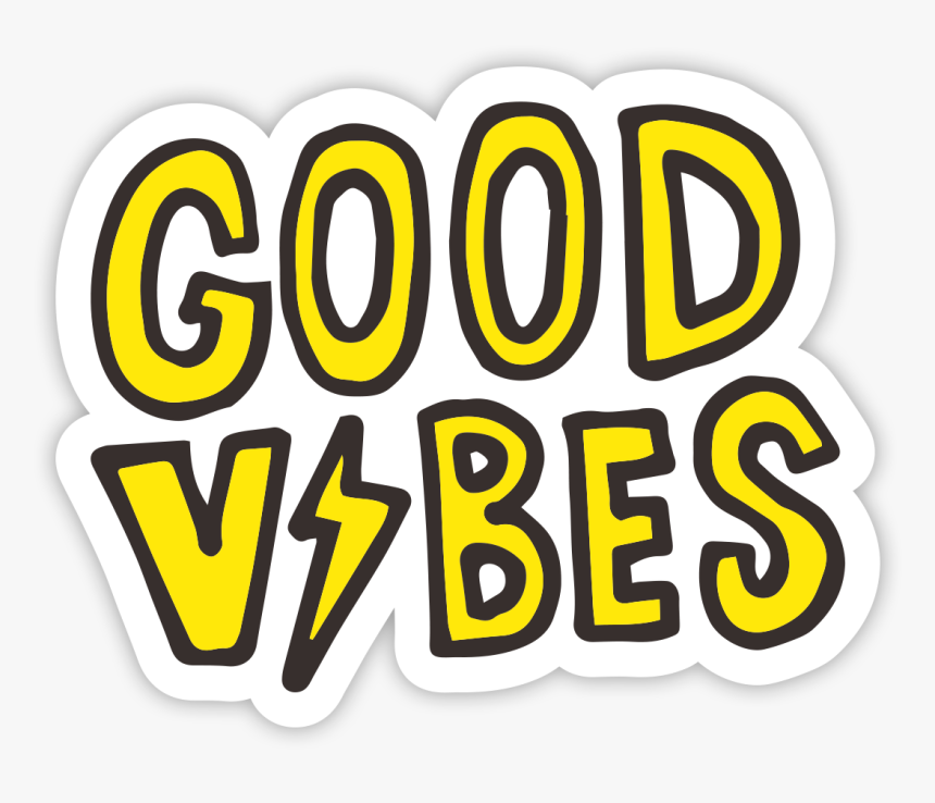 Good Vibes Bolt Sticker, HD Png Download, Free Download