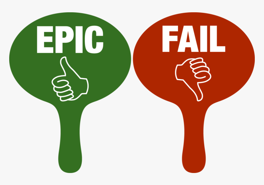 Transparent Epic Fail Png - Red And Green Voting Paddles, Png Download, Free Download