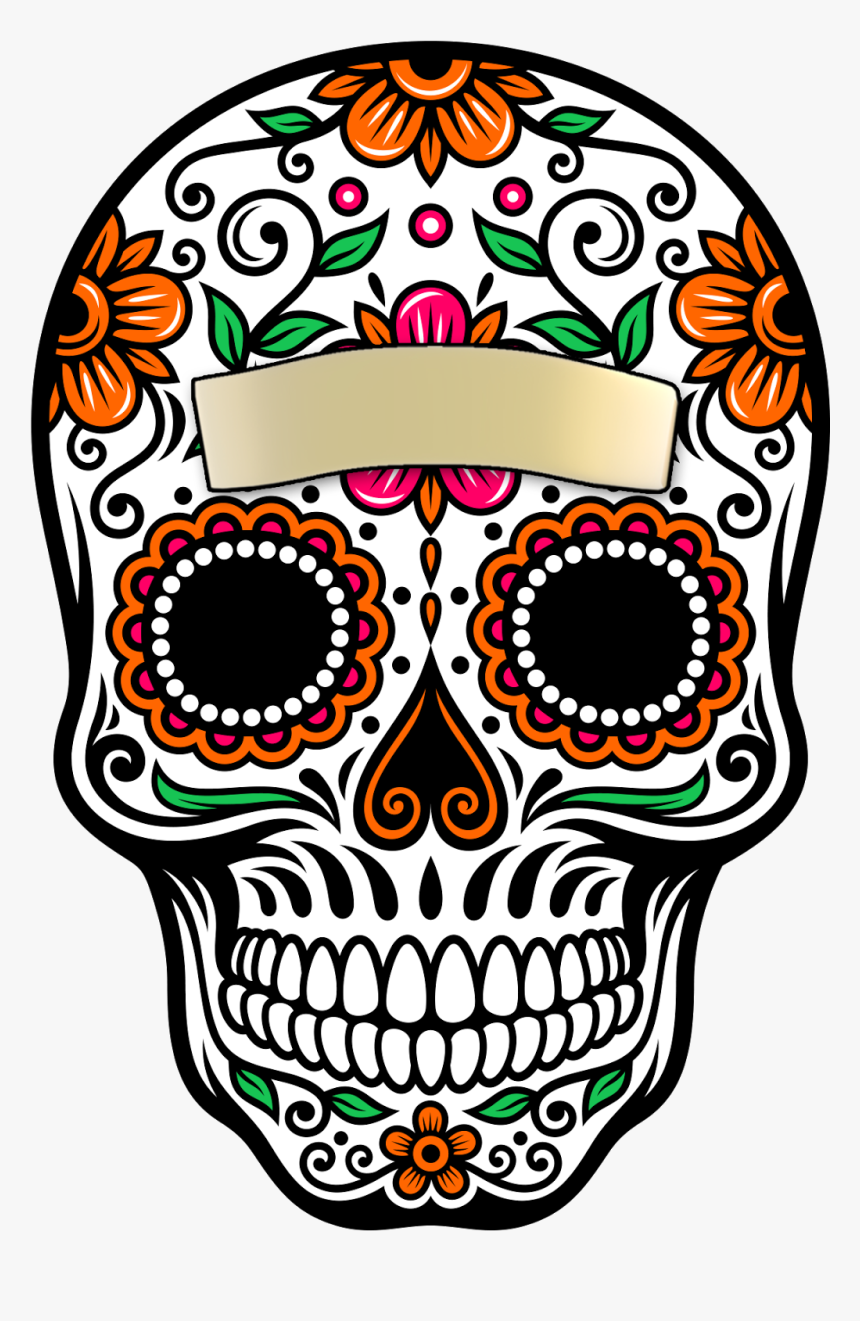 Skull La Calavera Catrina Dead Paper Of Clipart - Day Of The Dead Skull Clipart, HD Png Download, Free Download