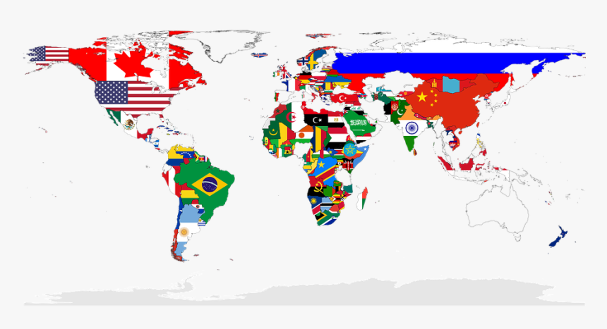 World, Map, Countries, Flags, Nations - World Map, HD Png Download, Free Download
