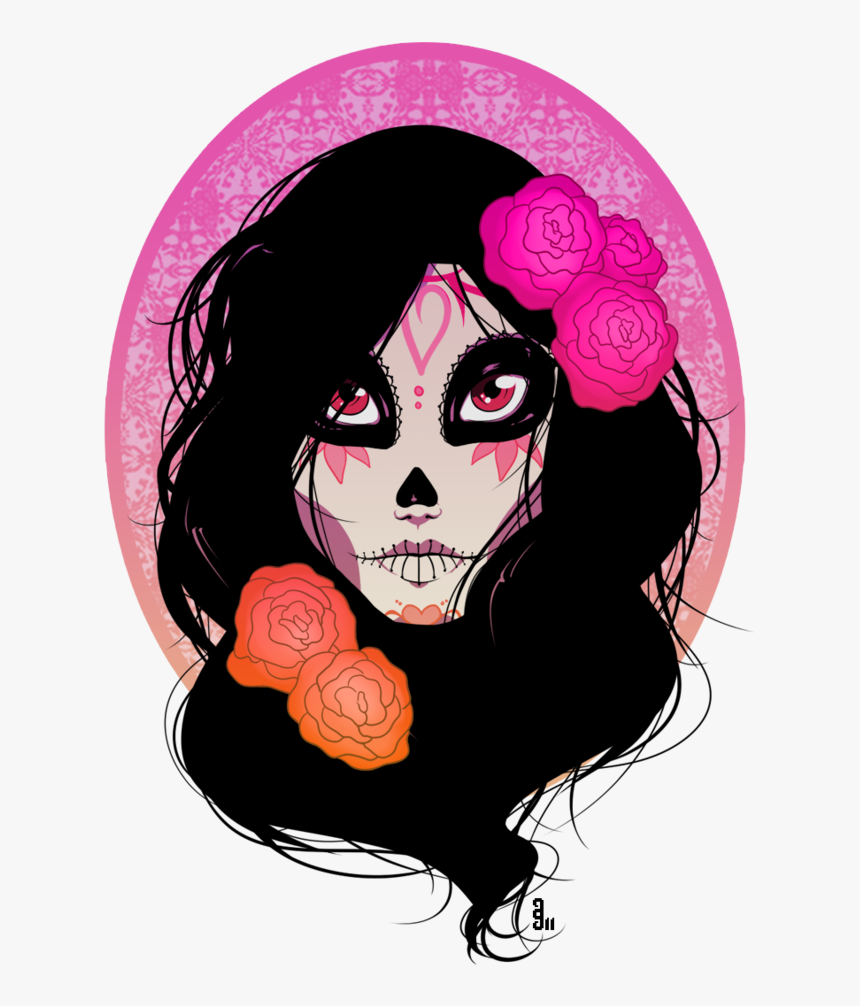 Sugar By Dahli - Female Sugar Skull Png, Transparent Png, Free Download