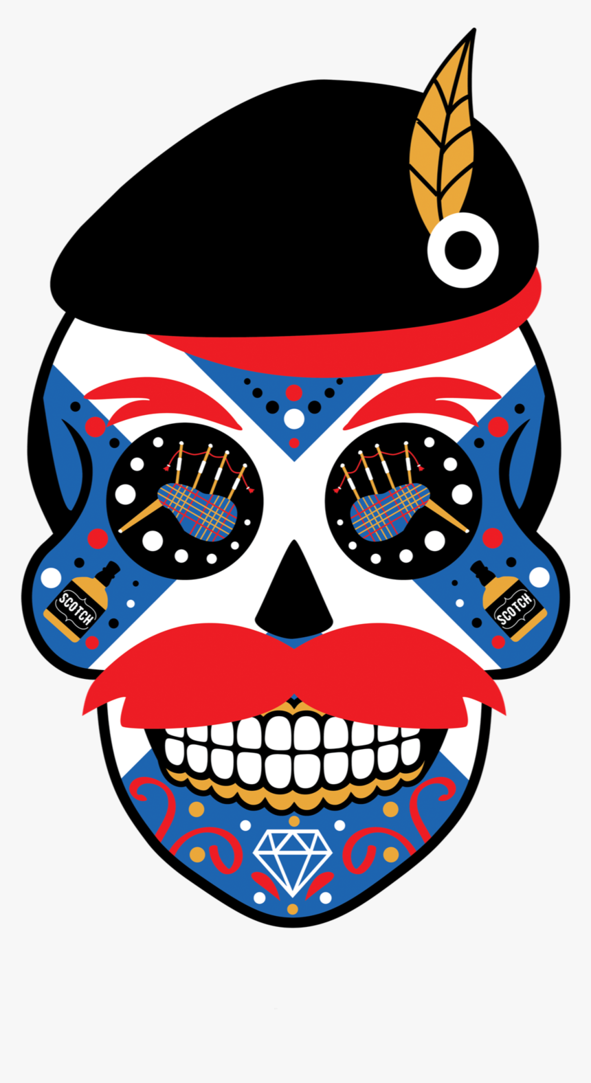 Scottish Sugar Skull, HD Png Download, Free Download