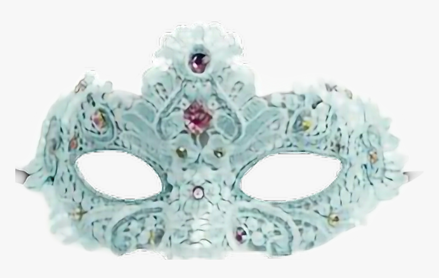 #blue #lace #babyblue #mask #masquerade #costume - Mask, HD Png Download, Free Download
