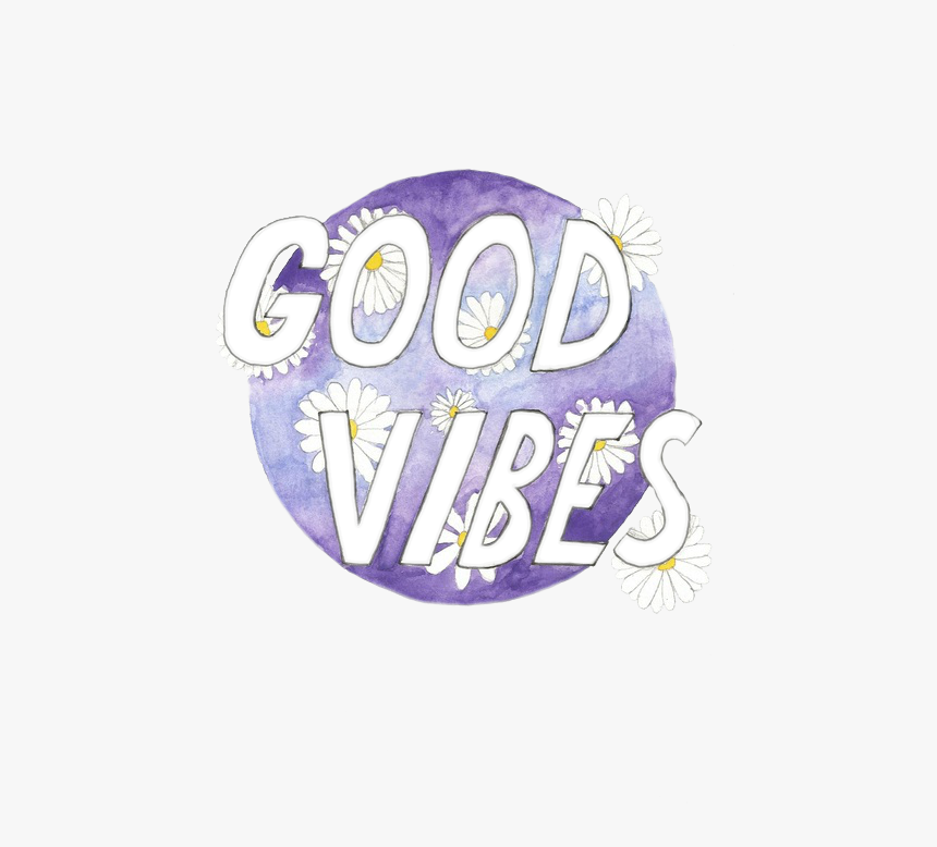 Purple Good Vibes Sticker, HD Png Download, Free Download