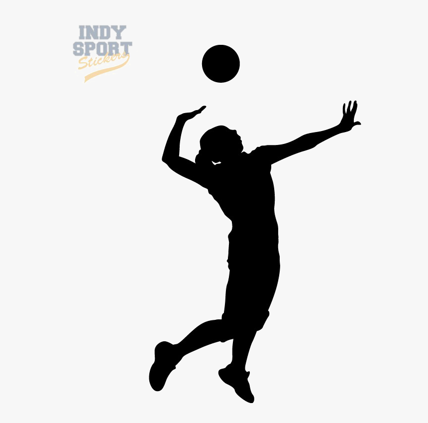 Clip Art Volleyball Player Silhouette Vector Graphics - Volleyball Silhouette, HD Png Download, Free Download