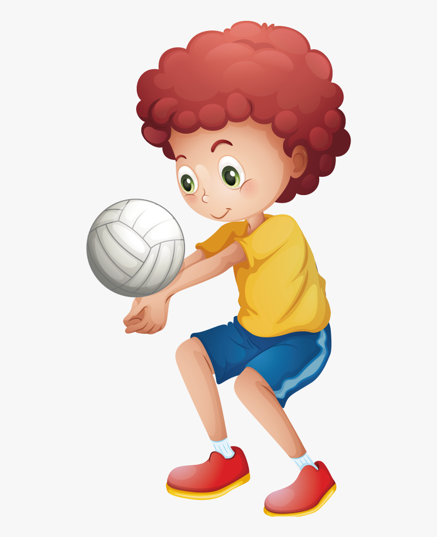 Boy Playing Volleyball Png - Boy Playing Volleyball Clipart, Transparent Png, Free Download