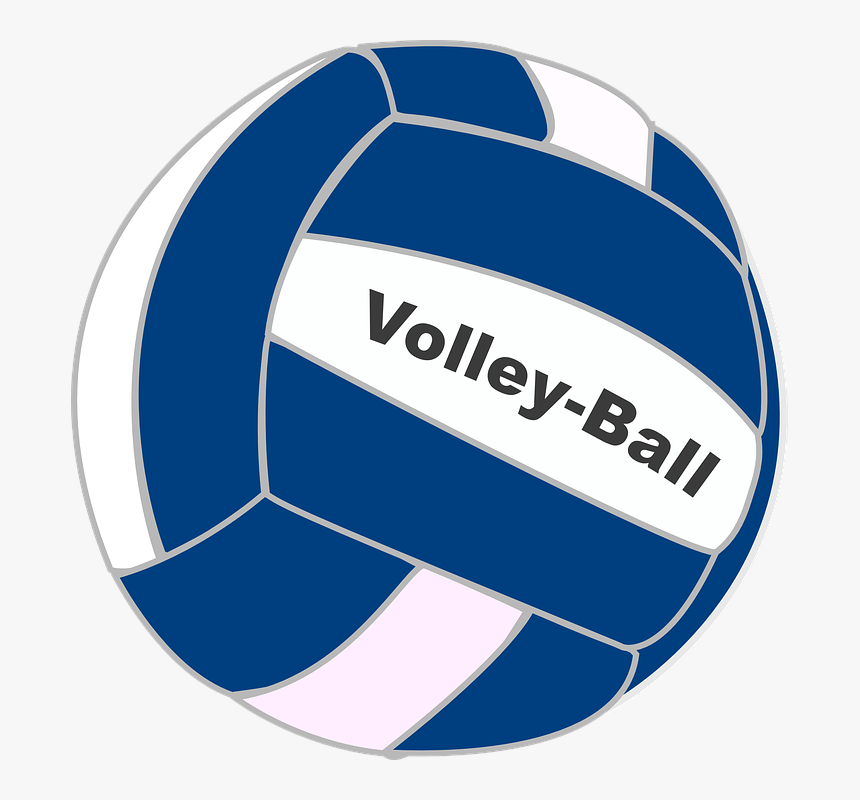 Volleyball, Ball, Blue, White, Stripes, Sport, Game - Volleyball Ball Blue And White, HD Png Download, Free Download