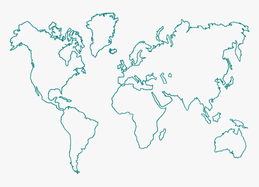 Map Of World Clip Arts - Mapamundi Blanco Y Negro, HD Png Download, Free Download