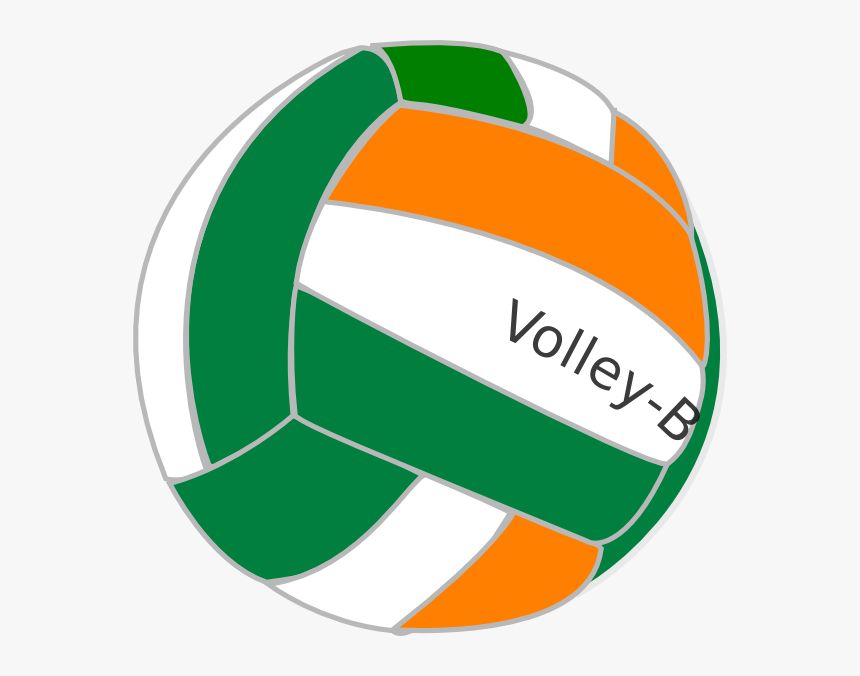 Clipart Volleyball Vector - Orange And Green Volleyball, HD Png Download, Free Download