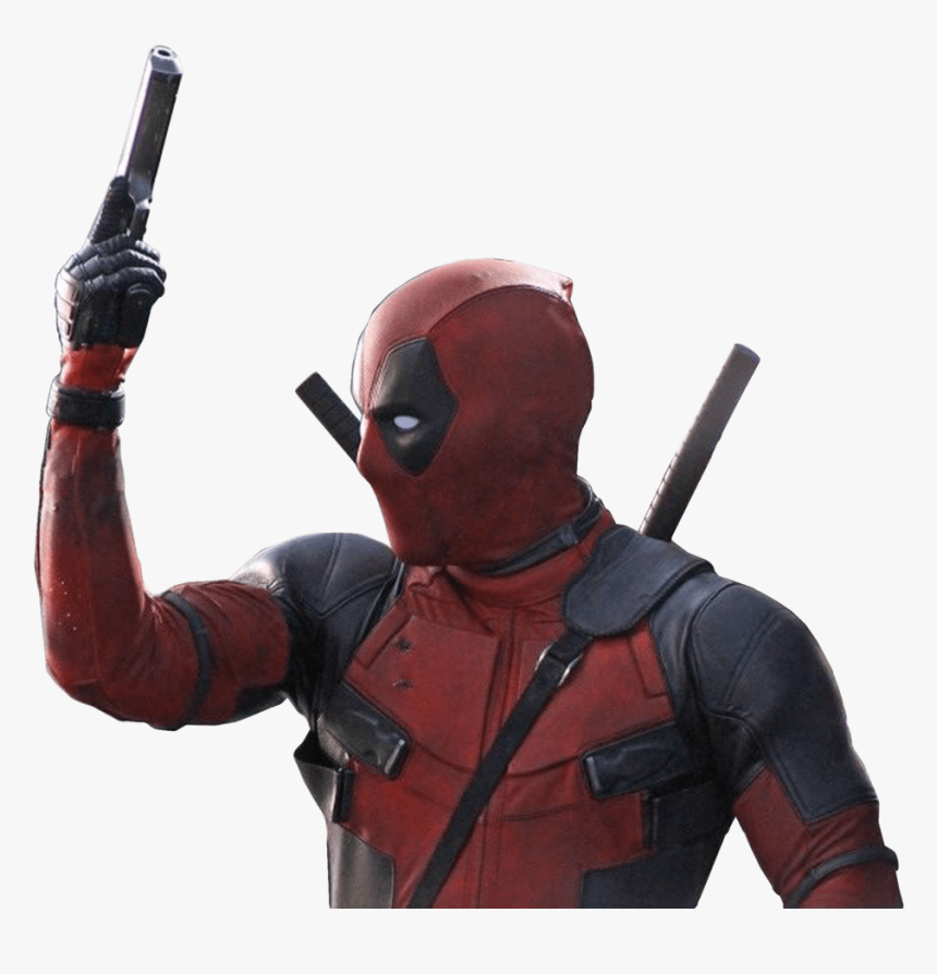 Deadpool Holding Gun - Deadpool Png, Transparent Png, Free Download