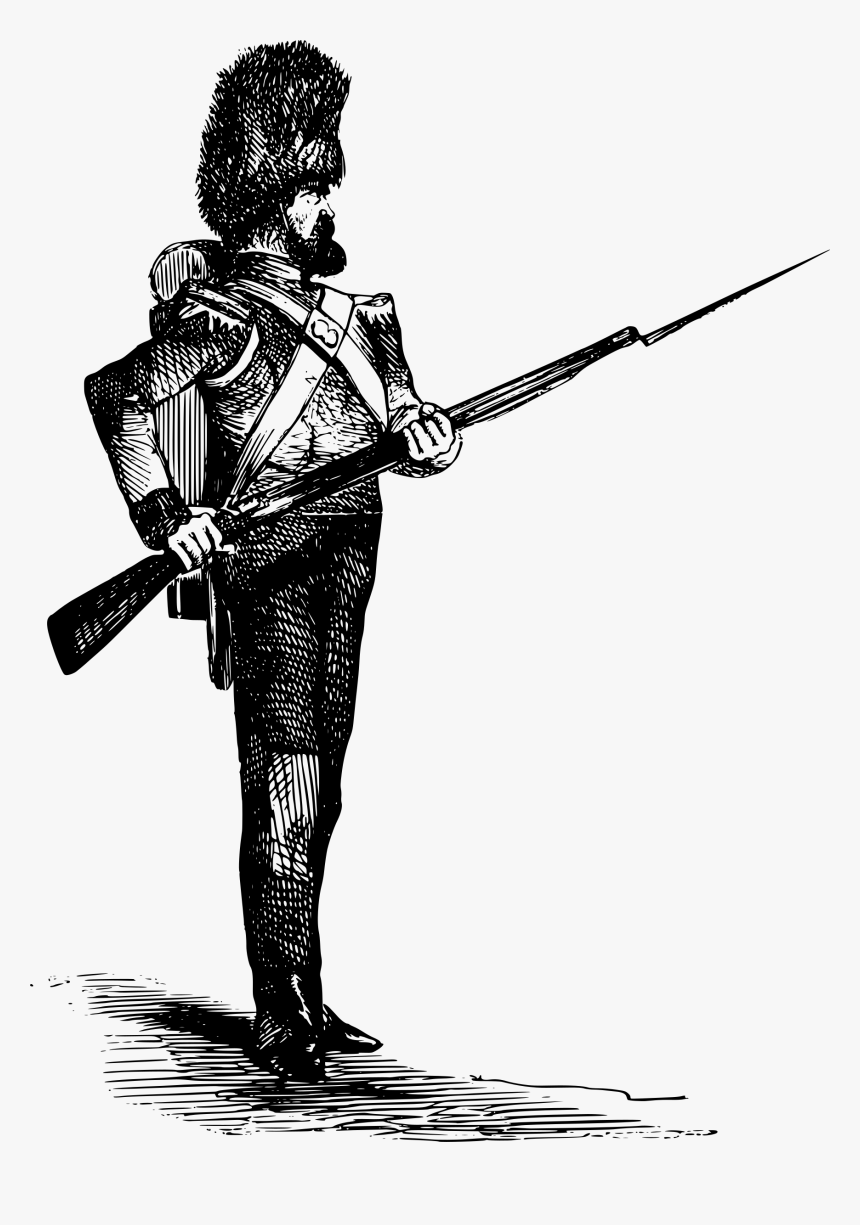 Soldier With A Bearskin And A Gun - French Revolution Napoleon Battle, HD Png Download, Free Download