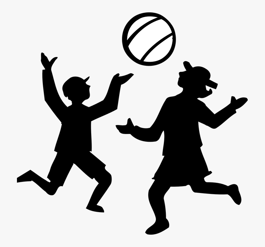 Volleyball, Picnic, People, Boy, Soccer, Happy, Kids - Kids Playing Clip Art, HD Png Download, Free Download