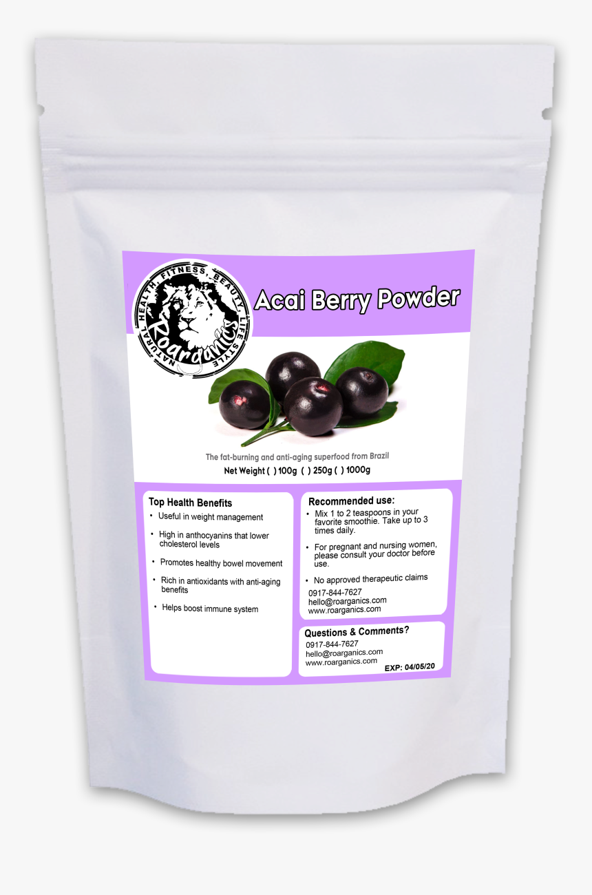 Acai Berry Powder - Bilberry, HD Png Download, Free Download