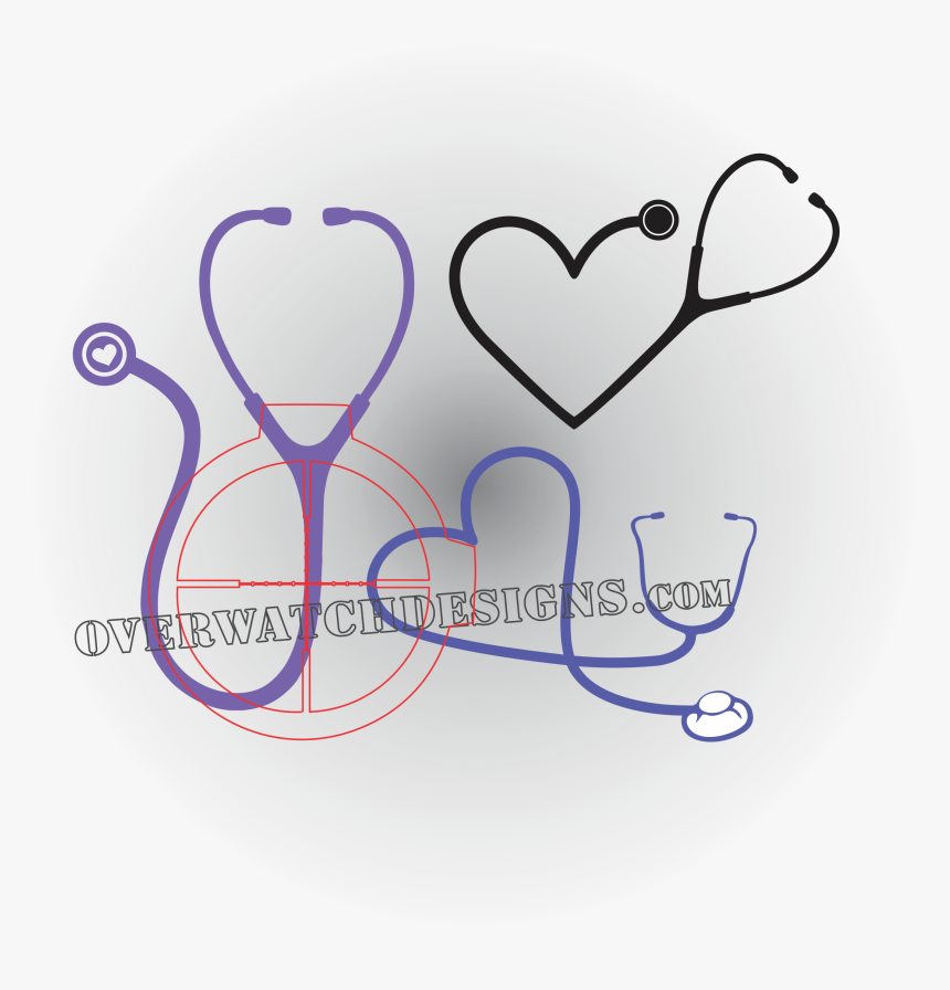 Stethoscope Nurse Personalized Monogrammed Tumbler - Sketch, HD Png Download, Free Download