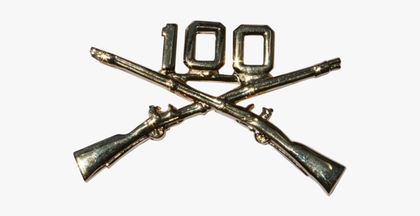 100th Battalion Crossed Rifle Pin"
 Class= - Infantry Branch Insignia, HD Png Download, Free Download