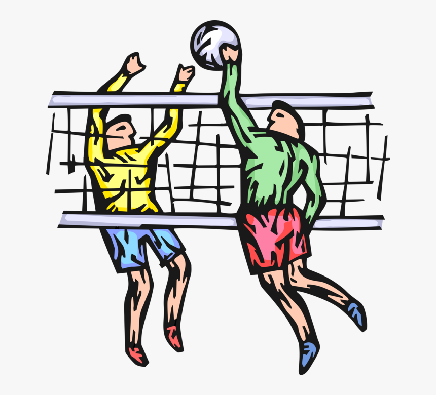 Vector Illustration Of Sport Of Beach Volleyball Players - Transparent Volleyball, HD Png Download, Free Download