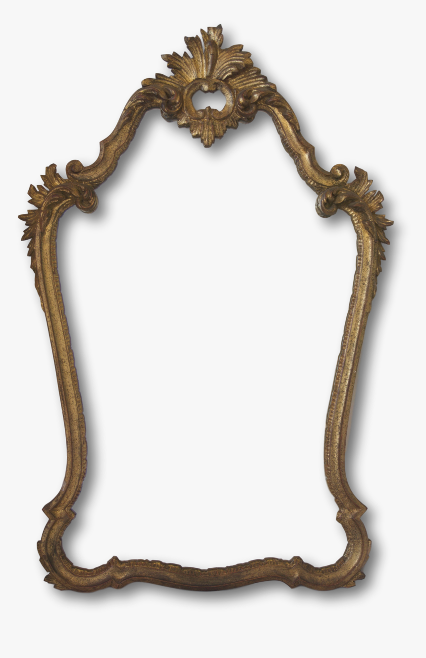 Vintage Italian Gold Hand Carved Mirror Png Transparent - Mirror With Transparent Middle, Png Download, Free Download