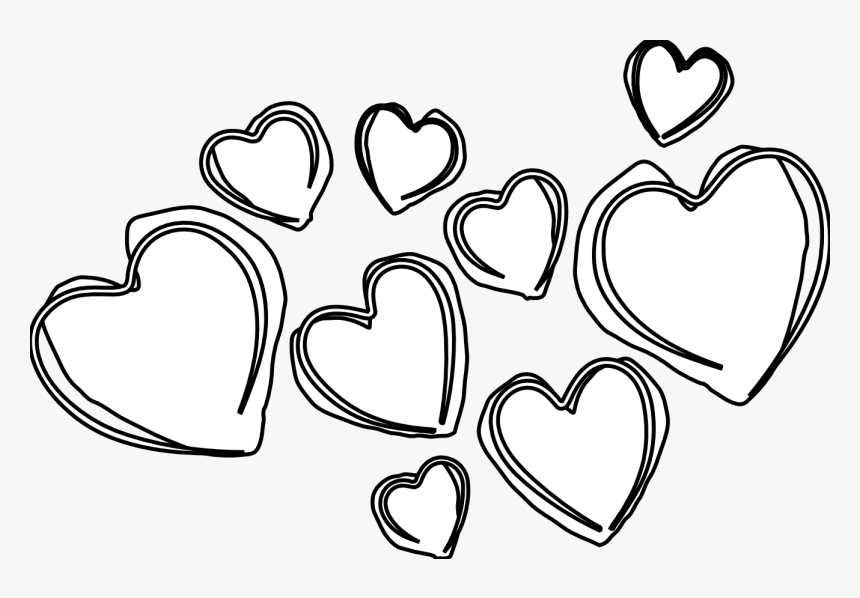 Black Line Heart Clipart Black And White Hearts Clip Art Hd Png Download Kindpng