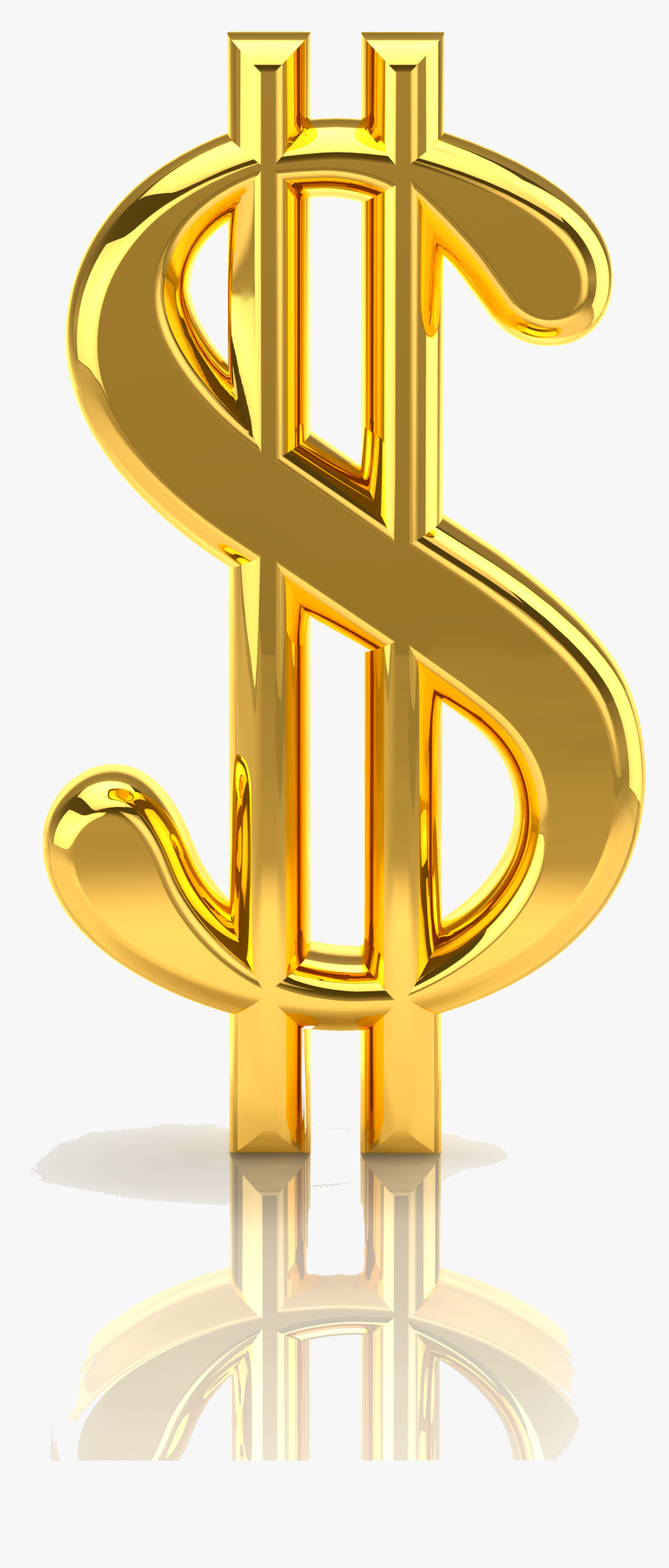 Gold Dollar Png File - Transparent Background Gold Dollar Sign, Png Download, Free Download