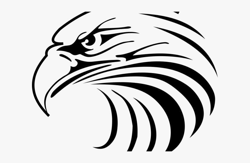 Black Eagle Clipart Volleyball - Eagle Head Vector Png, Transparent Png, Free Download