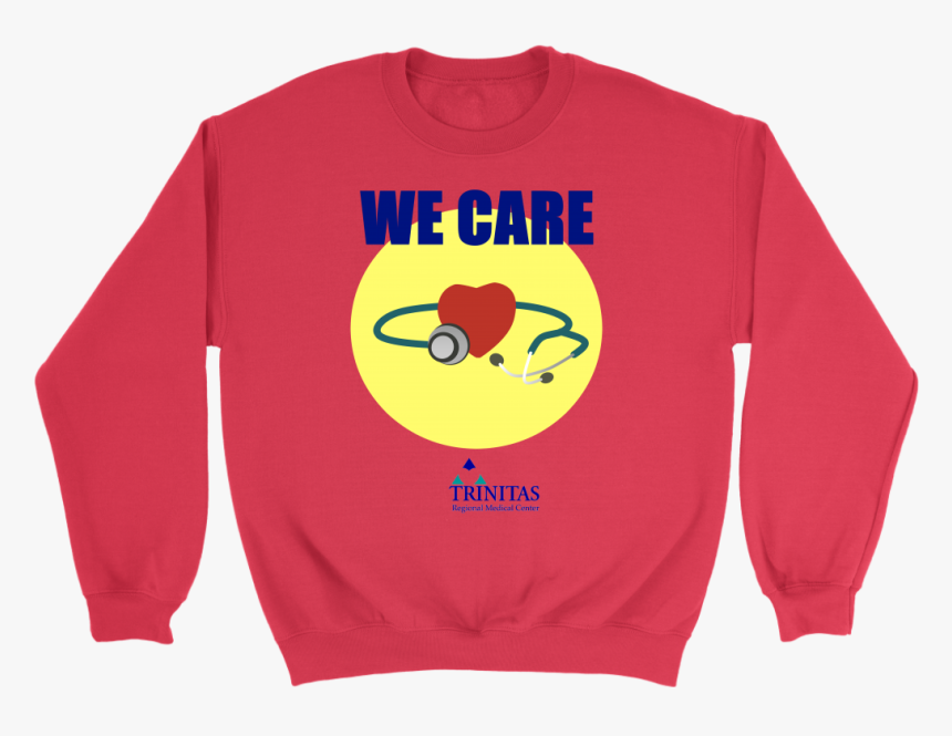 Trmc "we Care Heart Stethoscope - Crew Neck, HD Png Download, Free Download